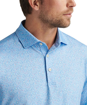 Peter Millar Shirt Sleeve Macaw Performance Print Polo Knit Shirt