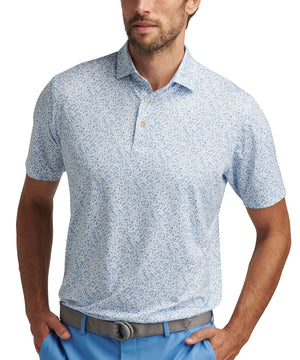 Peter Millar Shirt Sleeve Bar For The Course Performance Print Polo Knit Shirt