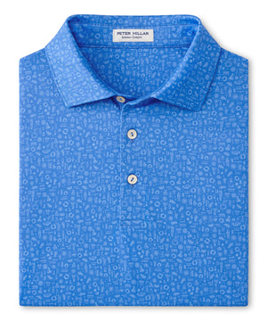 Peter Millar Shirt Sleeve Toga Party Performance Print Polo Knit Shirt