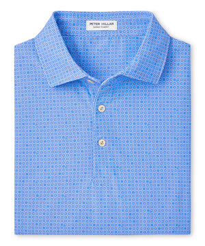 Peter Millar Short Sleeve Casa Nova Print Mesh Polo Knit Shirt