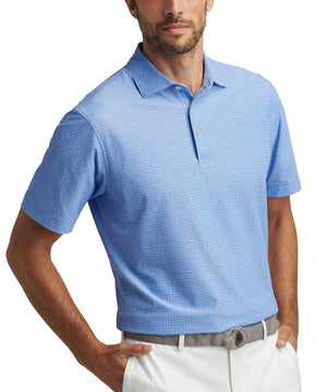 Peter Millar Short Sleeve Casa Nova Print Mesh Polo Knit Shirt