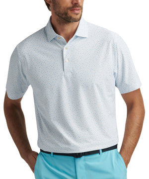 Peter Millar Short Sleeve Whiskey Print Mesh Polo Knit Shirt