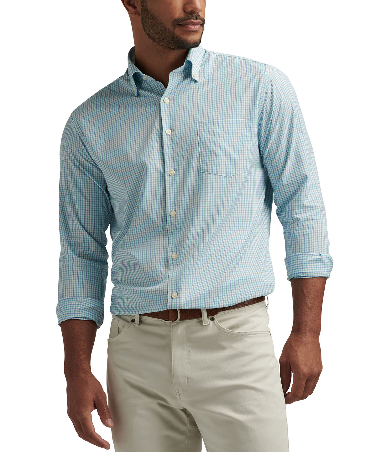 Peter Millar Long Sleeve Hamilton Sport Shirt, Men's Big & Tall