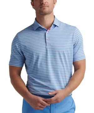 Peter Millar Short Sleeve Avent Stripe Polo Knit Shirt