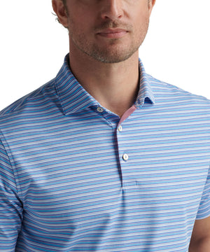 Peter Millar Short Sleeve Avent Stripe Polo Knit Shirt