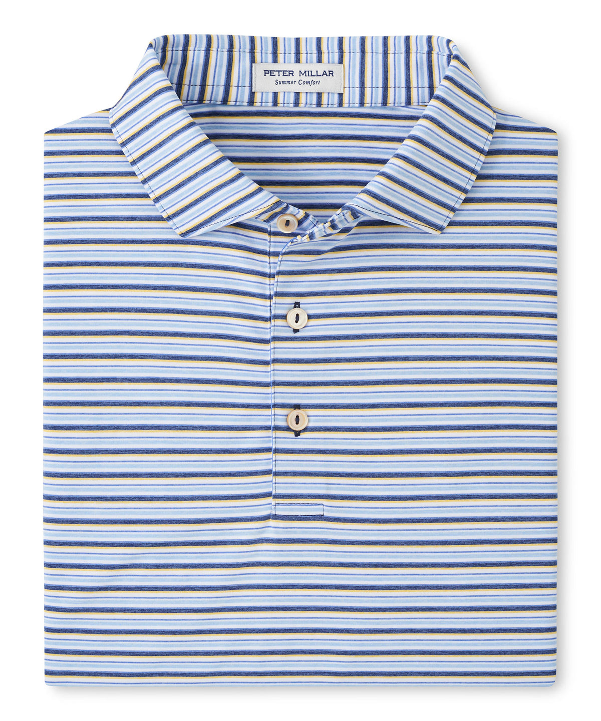 Peter Millar Short Sleeve Avent Stripe Polo Knit Shirt, Men's Big & Tall