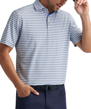 Peter Millar Short Sleeve Avent Stripe Polo Knit Shirt