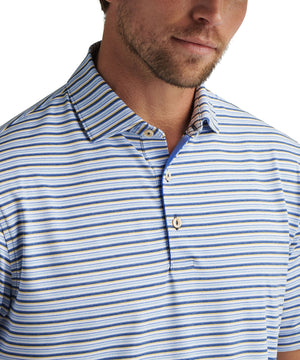 Peter Millar Short Sleeve Avent Stripe Polo Knit Shirt