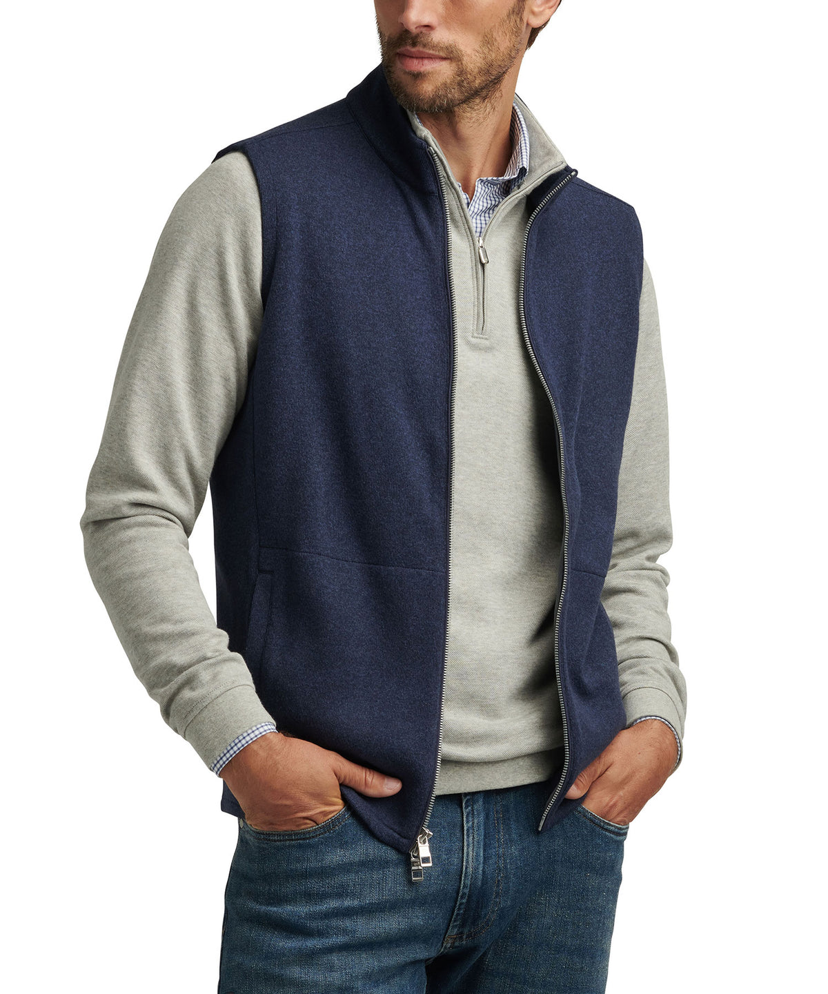 Peter Millar Sweater Fleece Vest, Men's Big & Tall