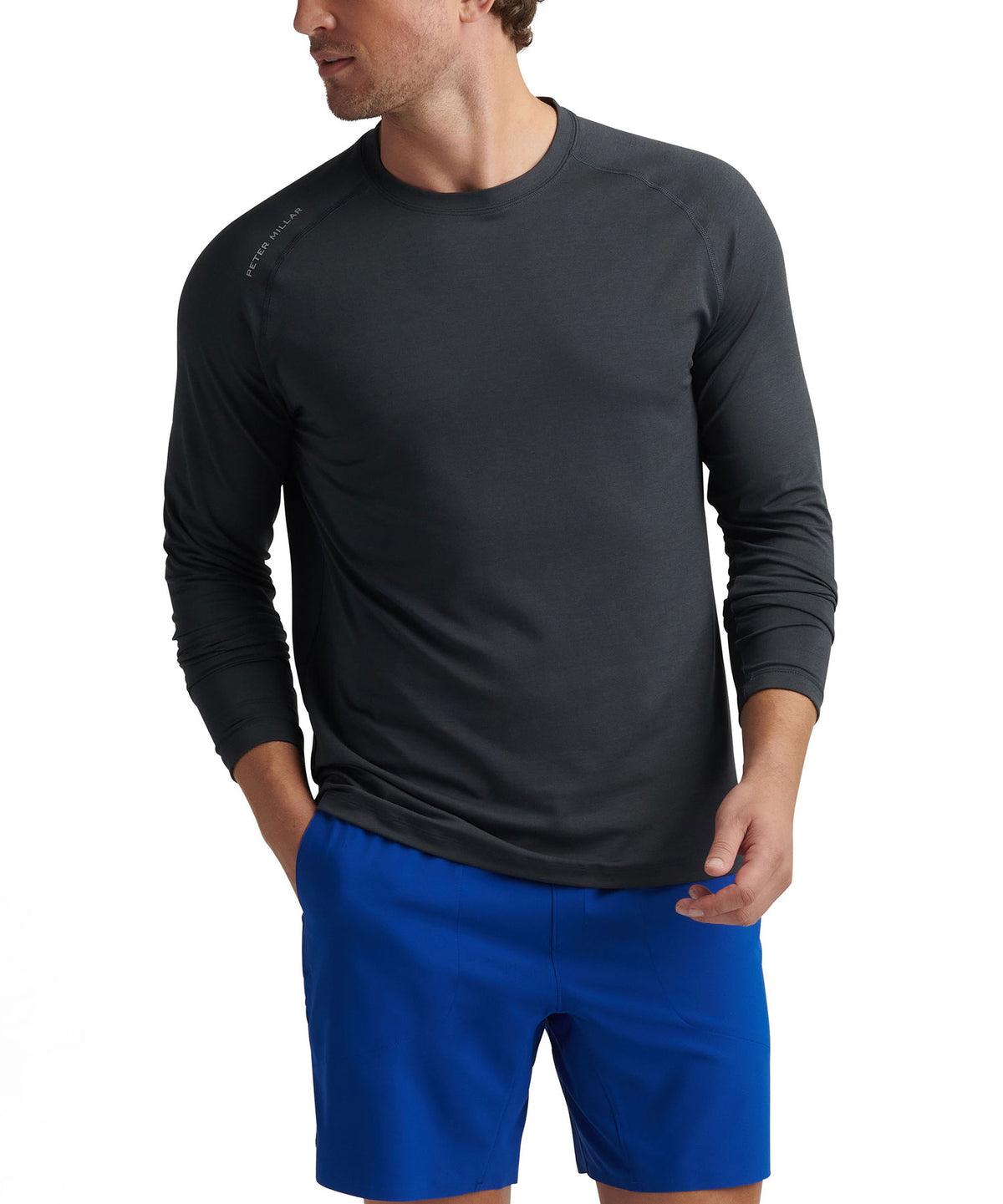 Peter Millar Long Sleeve Aurora T-Shirt, Men's Big & Tall