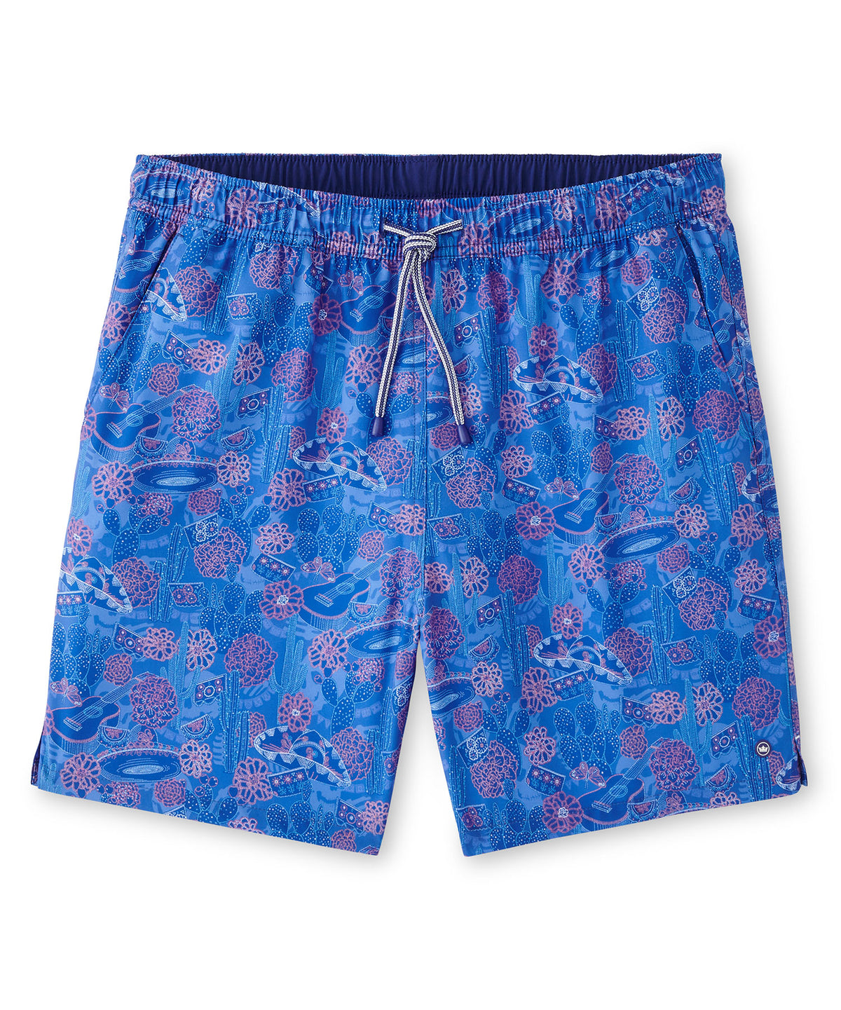 Peter Millar Day Of The Dead Printed Swim Trunk, Men's Big & Tall