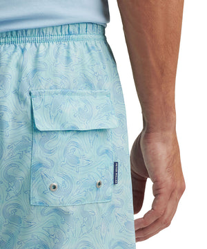 Peter Millar Caiman Printed Swim Trunk