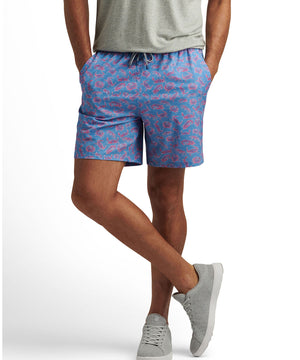 Peter Millar Crab Walk Printed Swim Trunk