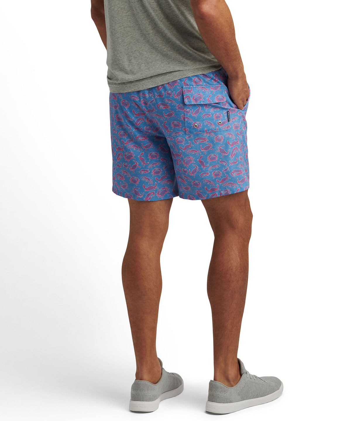 Peter Millar Crab Walk Printed Swim Trunk, Men's Big & Tall