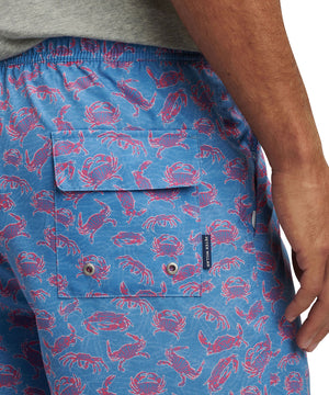 Peter Millar Crab Walk Printed Swim Trunk