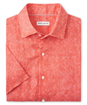 Peter Millar Short Sleeve Volta Linen Sport Shirt