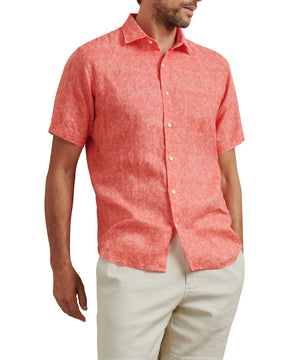 Peter Millar Short Sleeve Volta Linen Sport Shirt