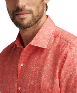 Peter Millar Short Sleeve Volta Linen Sport Shirt