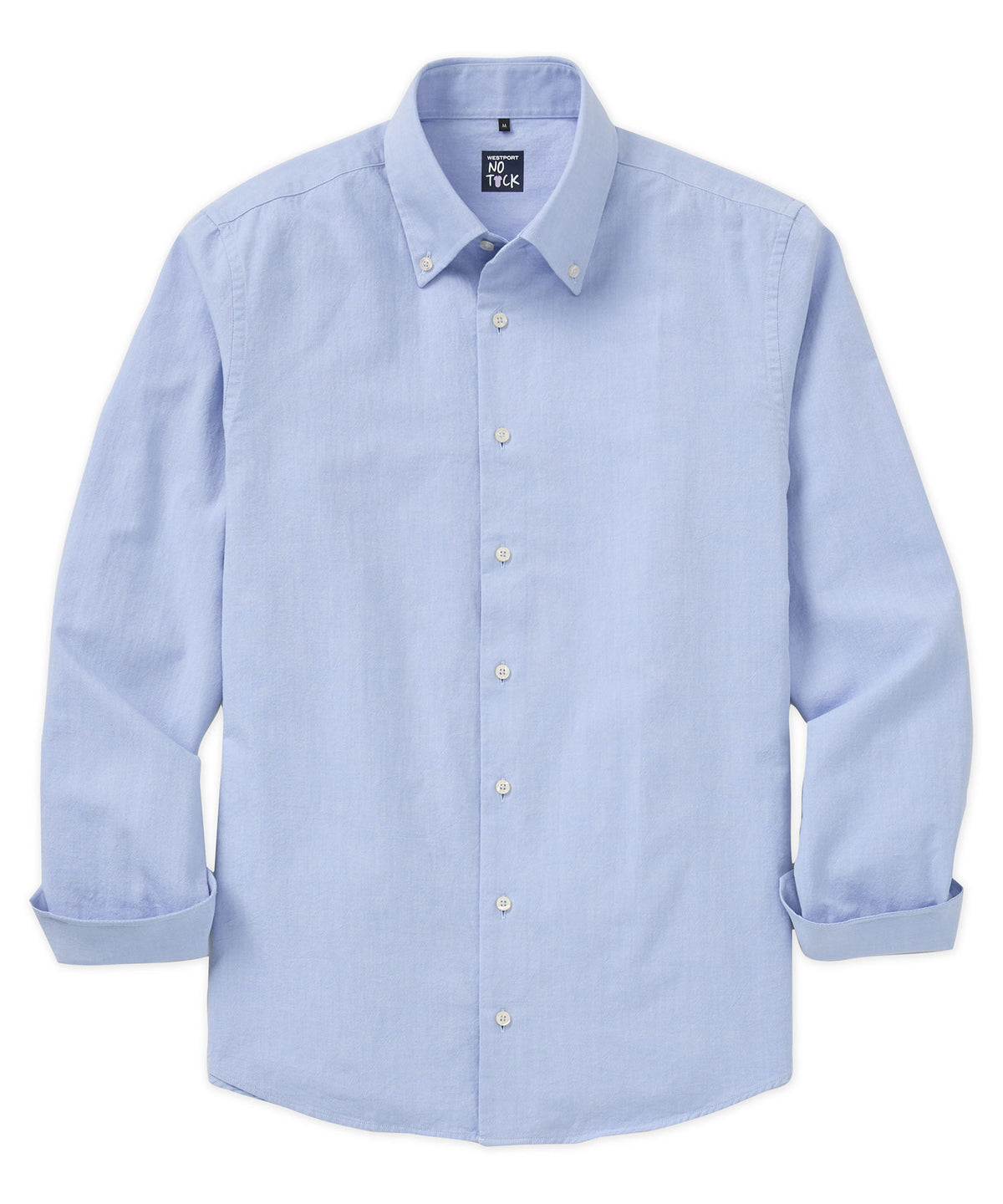 Westport No-Tuck Long Sleeve Button Down Collar Cotton Oxford Sport Shirt, Men's Big & Tall