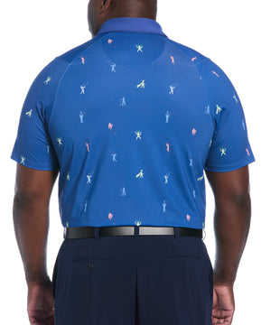 Callaway Time Lapse Print Polo Knit Shirt