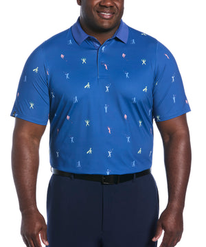 Callaway Time Lapse Print Polo Knit Shirt