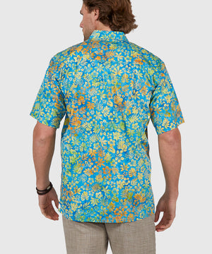 Westport Black Short Sleeve Batik Print Camp Shirt