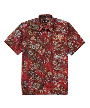 Westport Black Short Sleeve Batik Print Camp Shirt