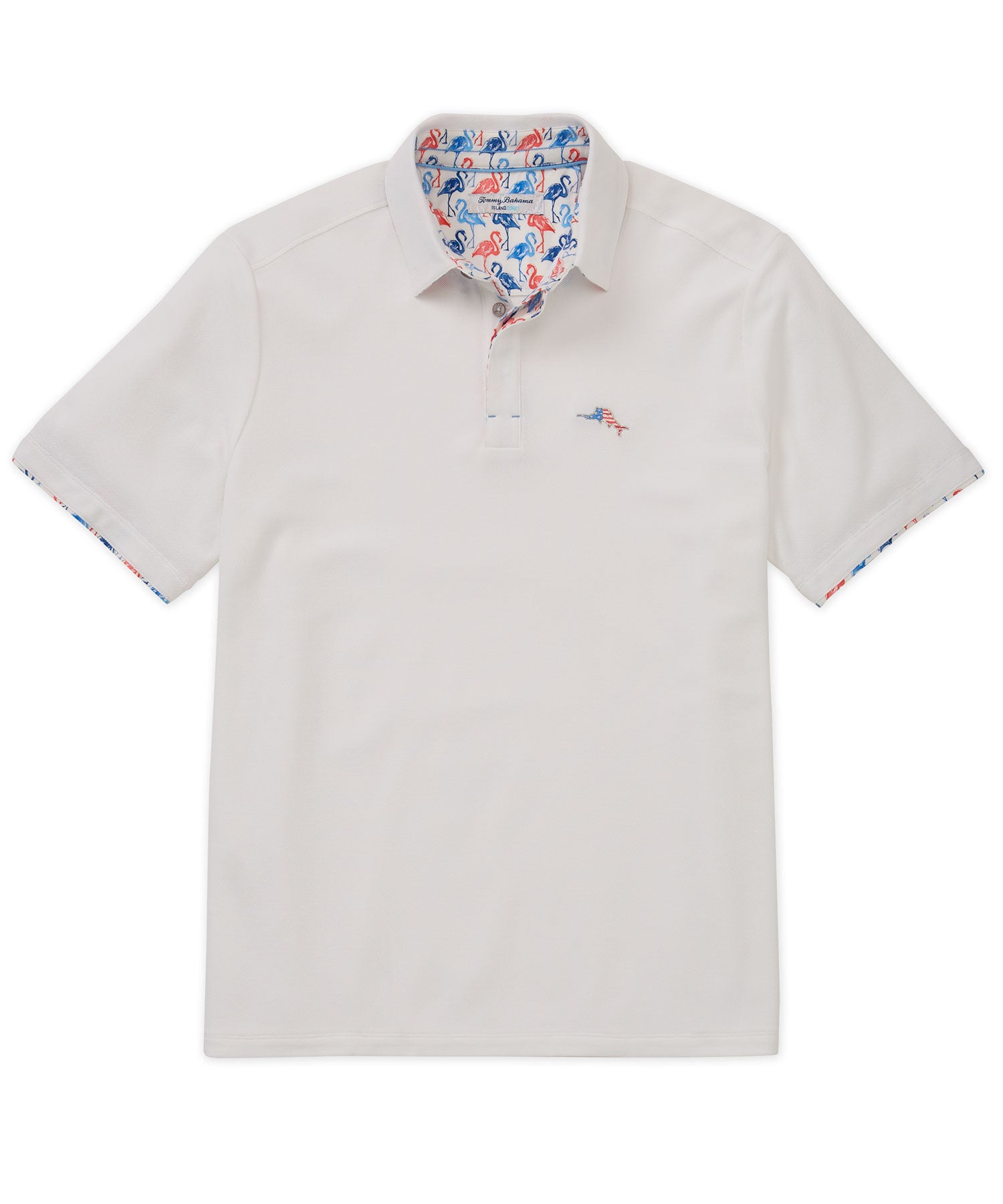 Tommy Bahama Short Sleeve Flamingo Mingle Polo Knit Shirt