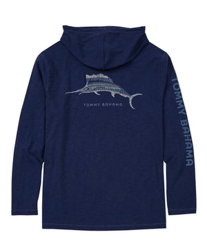 Tommy Bahama Long Sleeve Marlin Azul Lux Hoodie