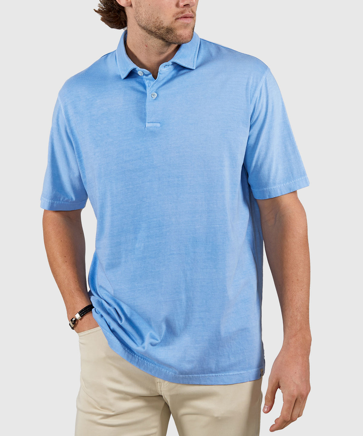 Westport Lifestyle Sunwashed Short Sleeve Polo, Men's Big & Tall