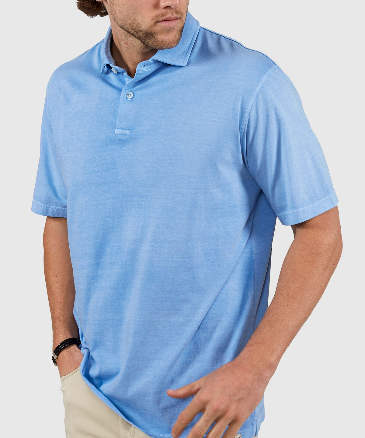 Westport Lifestyle Sunwashed Short Sleeve Polo, Men's Big & Tall