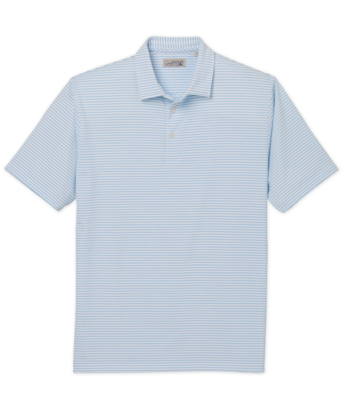 Westport Lifestyle Short Sleeve Performance Striped Polo Knit Shirt, Men's Big & Tall