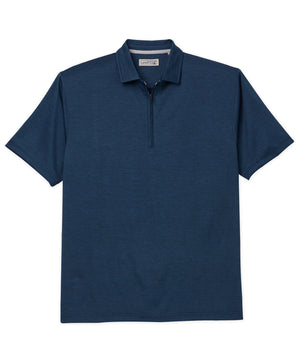 Westport Lifestyle Short Sleeve Performance Zip Polo Knit Shirt