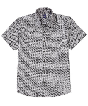 Westport No-Tuck Short Sleeve Button Down Collar Stretch Performance 'Flowers' Sport Shirt