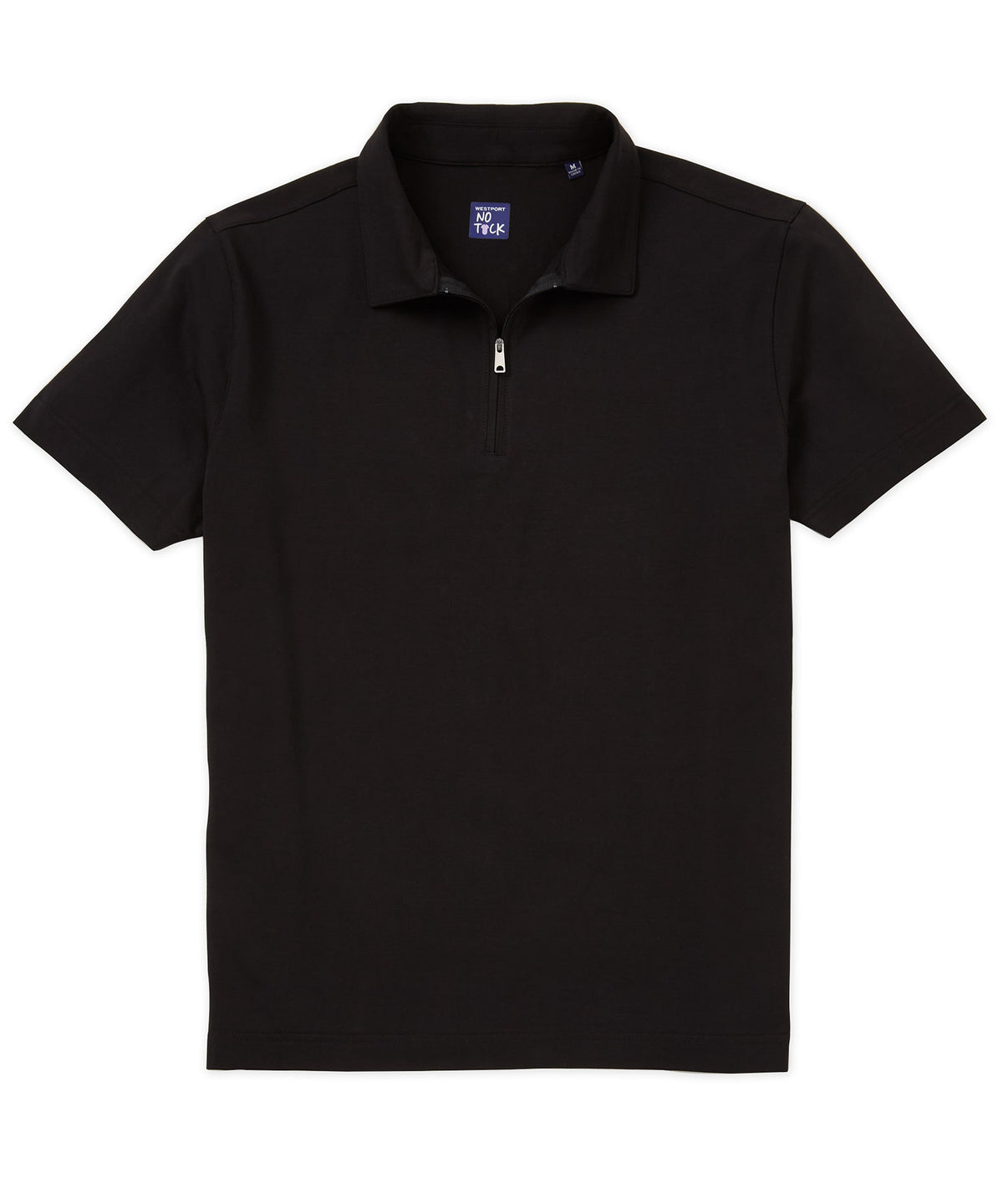 Westport No-Tuck Short Sleeve Cotton Performance Stretch Zip Polo, Men's Big & Tall