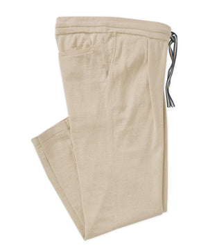 Westport Black Linen-Cotton Knit Pants