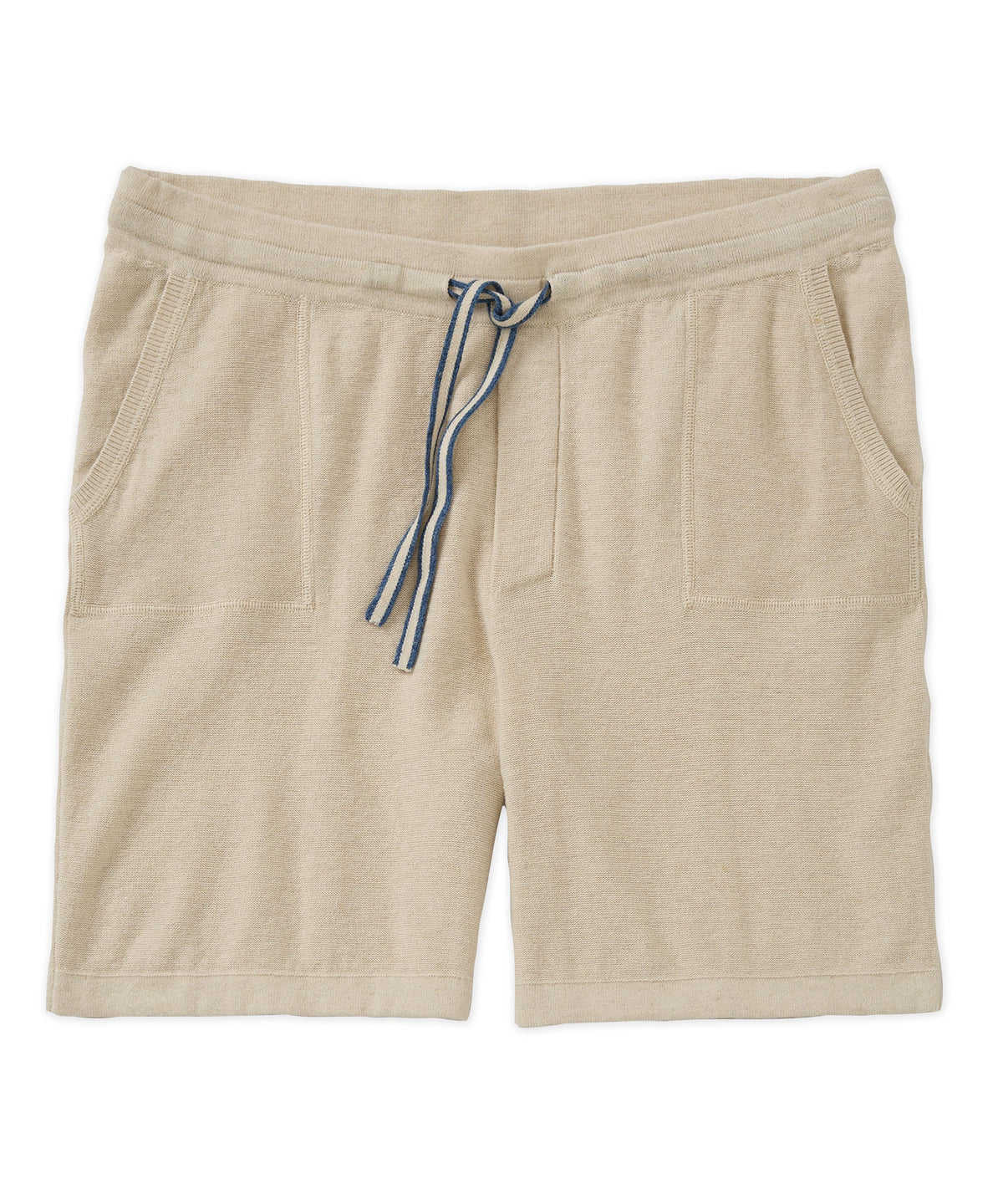 Westport Black Linen-Cotton Knit Shorts, Men's Big & Tall