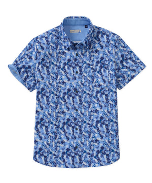 Westport Lifestyle Short Sleeve Seersucker Print Sport Shirts