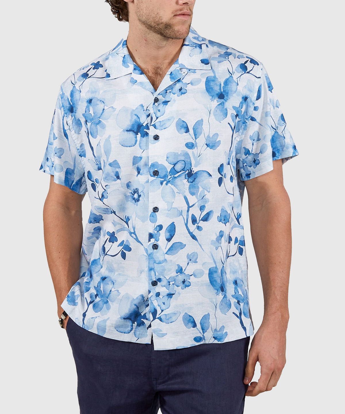 Westport Lifestyle Surfside 'Floral' Printed Camp Shirts, Men's Big & Tall