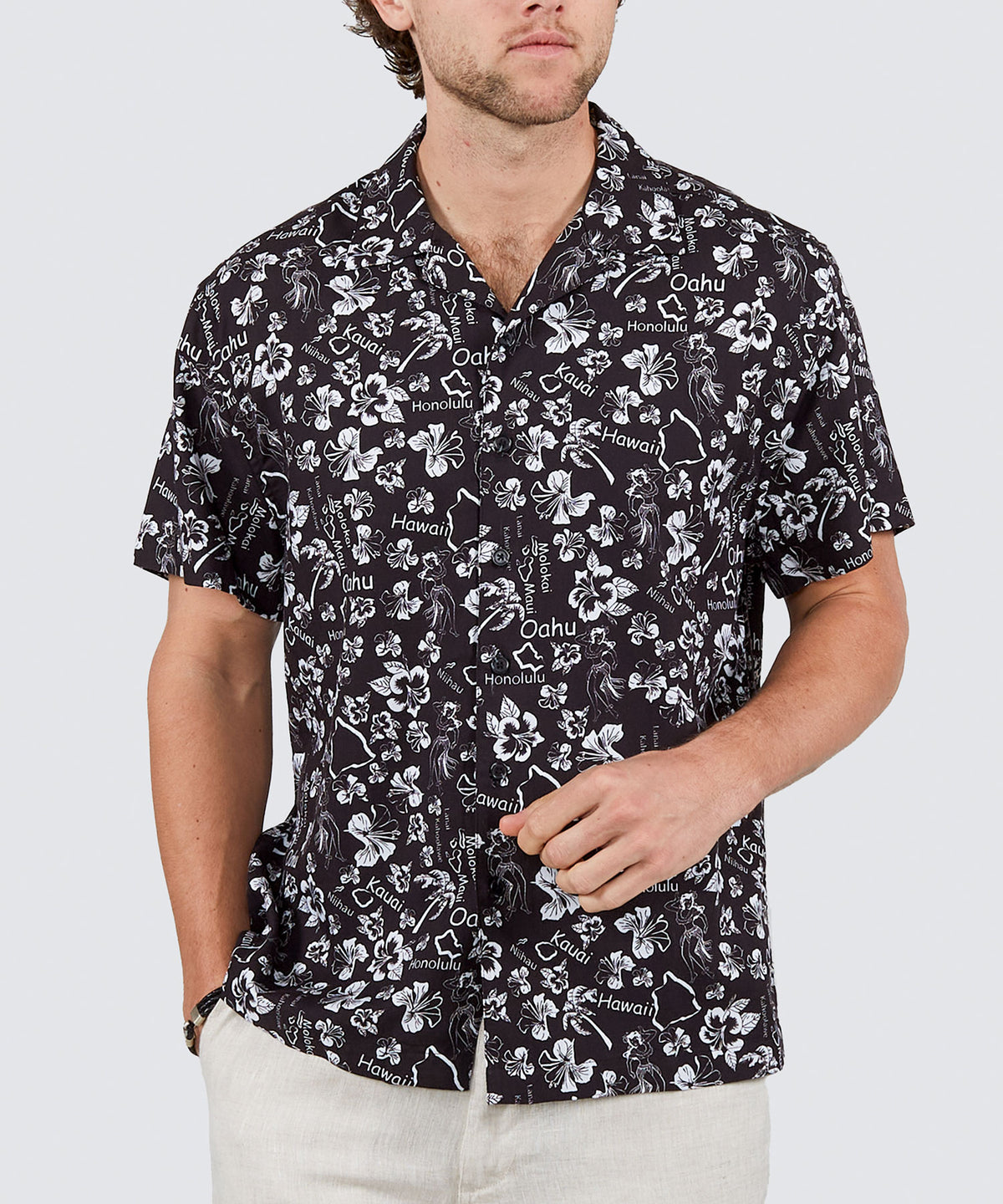 Westport Lifestyle Surfside 'Aloha' Printed Camp Shirt, Men's Big & Tall