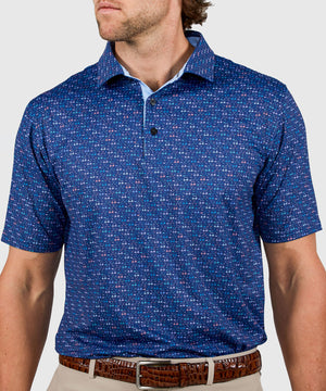 Westport Lifestyle Short Sleeve Performance 'Golf Carts' Polo Knit Shirt