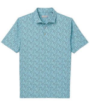 Westport Lifestyle Short Sleeve Performance 'Golfer' Print Polo Knit Shirt