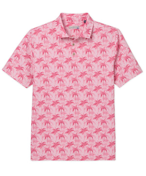 Westport Lifestyle Short Sleeve Performance 'Palm' Print Polo Knit Shirt