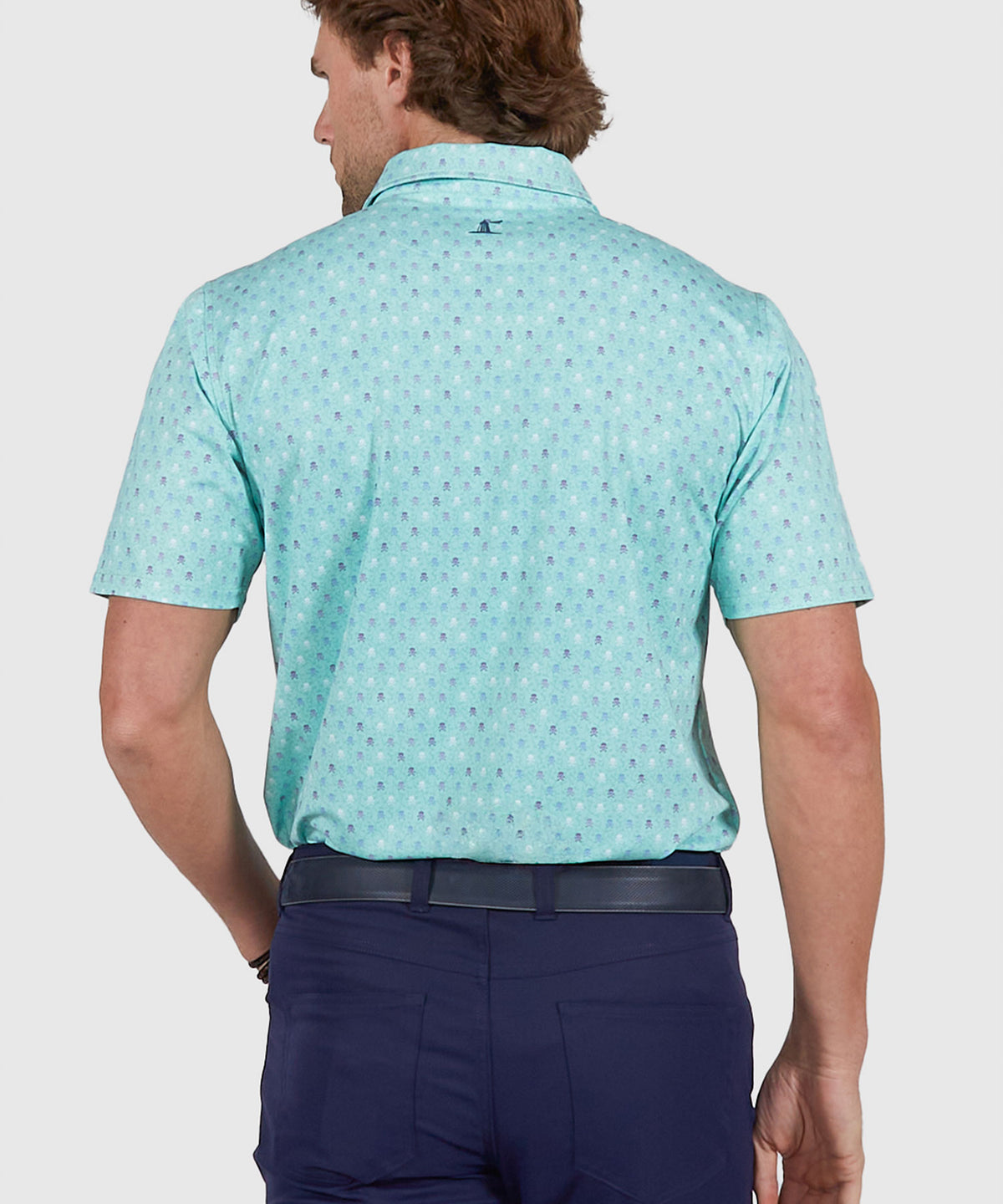 Westport Lifestyle Short Sleeve Performance 'Skulls' Print Polo Knit Shirt, Men's Big & Tall