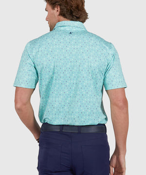 Westport Lifestyle Short Sleeve Performance 'Skulls' Print Polo Knit Shirt