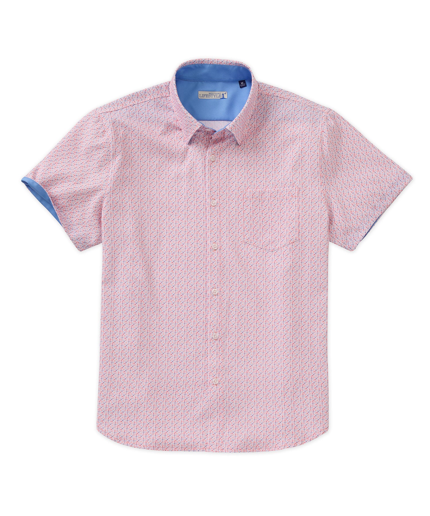 Westport Lifestyle Short Sleeve Performance Printed Sport Shirt