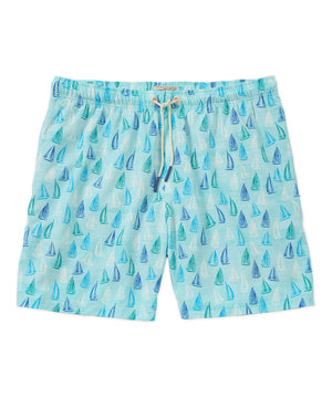 Westport Lifestyle Sailboat Print Compo Swim Trunks