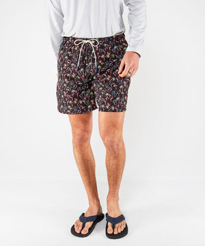 Westport Lifestyle Compo Stretch 'Tropical' Print Swim Trunks