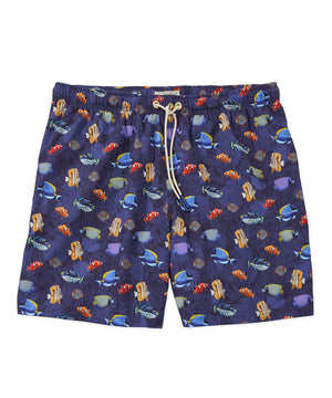 Westport Lifestyle Compo Stretch 'Fish' Print Swim Trunks