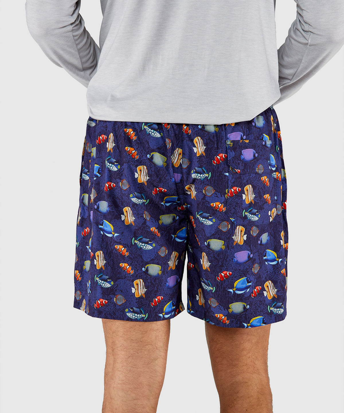 Westport Lifestyle Compo Stretch 'Fish' Print Swim Trunks, Men's Big & Tall